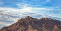 The setting sun on the Picacho Mountains Royalty Free Stock Photo