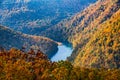 Sunset over Cheat river from Coopers Rock Royalty Free Stock Photo