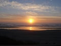 Sunset over Oregon Coast at Cannon Beach Royalty Free Stock Photo