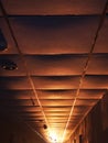 The setting sun lighting passing through the passage