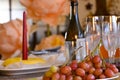 Setting the table before meeting guests.