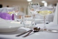 Setting tables for graduations Royalty Free Stock Photo