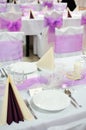 Setting tables for graduations Royalty Free Stock Photo