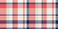 Setting textile fabric seamless, guy pattern vector check. Costume plaid background texture tartan in light and red colors