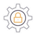 Setting thin line color vector icon Royalty Free Stock Photo