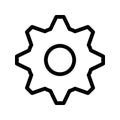 Setting thin line vector icon