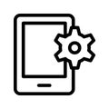 Setting thin line vector icon Royalty Free Stock Photo