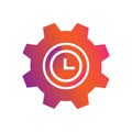 Setting time button vector icon