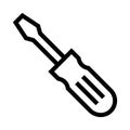 Setting tools vector line icon Royalty Free Stock Photo