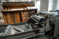 Setting type on a letterpress