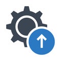 Setting upload glyphs double color icon Royalty Free Stock Photo