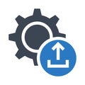 Setting upload glyphs double color icon Royalty Free Stock Photo