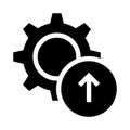 Setting upload glyphs icon Royalty Free Stock Photo