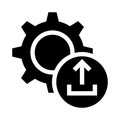Setting upload glyphs icon Royalty Free Stock Photo