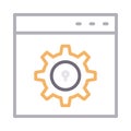 Setting thin line color vector icon Royalty Free Stock Photo