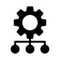 Setting glyph flat vector icon Royalty Free Stock Photo
