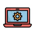 Setting, web gear Vector Icon which can easily modify Royalty Free Stock Photo