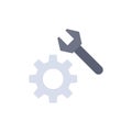 Setting, Wrench, Gear Flat Color Icon. Vector icon banner Template