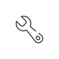 Setting, wrench line icon