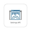 Settings API Icon. Flat Design