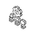 settings of audio, image and test ugc isometric icon vector illustration Royalty Free Stock Photo