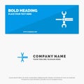 Settings, Controls, Screwdriver, Spanner, Tools, Wrench SOlid Icon Website Banner and Business Logo Template