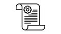 Settings Document Outline Icon Royalty Free Stock Photo