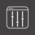 Settings Equalizer Thin Outline Illustration, Web Design