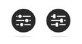 Settings filter level icon vector pictogram or simple music mixer volume control adjustment button symbol ui graphic, Royalty Free Stock Photo