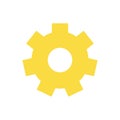 Settings gear flat color ui icon Royalty Free Stock Photo