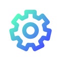 Settings gear pixel perfect gradient linear ui icon Royalty Free Stock Photo