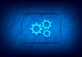 Settings gears icon abstract digital design blue background