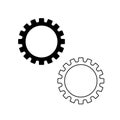 Gear icon wheels isolated gears vector template