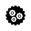 Black solid icon for Settings, fixings and service Royalty Free Stock Photo