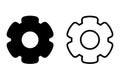 Settings icon, gears pictogram. Gear setting cog icon. Royalty Free Stock Photo