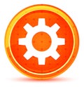 Settings icon natural orange round button Royalty Free Stock Photo