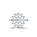 settings icon vector from analytic investment and balanced scorecard concept. Thin line illustration of settings editable stroke.