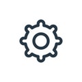 settings icon vector from ecommerce user interface concept. Thin line illustration of settings editable stroke. settings linear