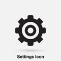 Settings icon vector, solid illustration, pictogram isolated on gray. Royalty Free Stock Photo