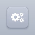 Settings, industry button, best vector on a gray background, EPS 10