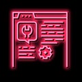 settings instruction neon glow icon illustration Royalty Free Stock Photo