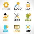 Settings logo set vector design illustration Royalty Free Stock Photo