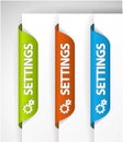Settings Labels / Stickers Royalty Free Stock Photo