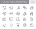 Settings line icons. Vector illustration include icon - cogwheel, repair, spanner, config, automation process, service Royalty Free Stock Photo