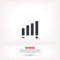Settings music vector icon , lorem ipsum Flat design Royalty Free Stock Photo