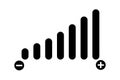 Settings music vector icon. Volume level.