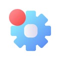 Settings notification pixel perfect flat gradient color ui icon Royalty Free Stock Photo
