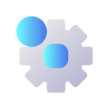 Settings notification pixel perfect flat gradient two-color ui icon Royalty Free Stock Photo