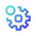 Settings notification pixel perfect gradient linear ui icon Royalty Free Stock Photo