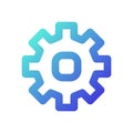 Settings pixel perfect gradient linear ui icon Royalty Free Stock Photo